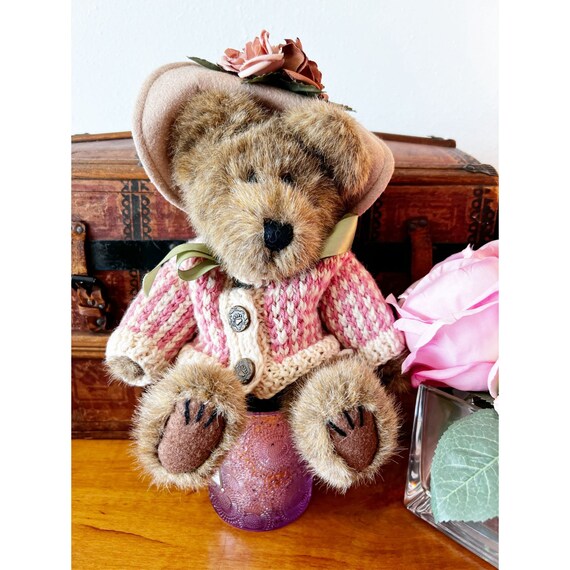 Vintage Boyds Bears J.B. Bean and Associates Mrs. Trumbull Bear With Pink Sweater Etsy