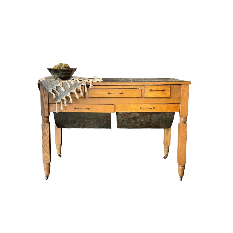 Antique Farmhouse Kitchen / Possum Belly Table / Bakers Table Etsy