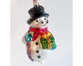 RARE Original Christopher Radko MR ICEBURG Blown Glass Ornament Snowman Event