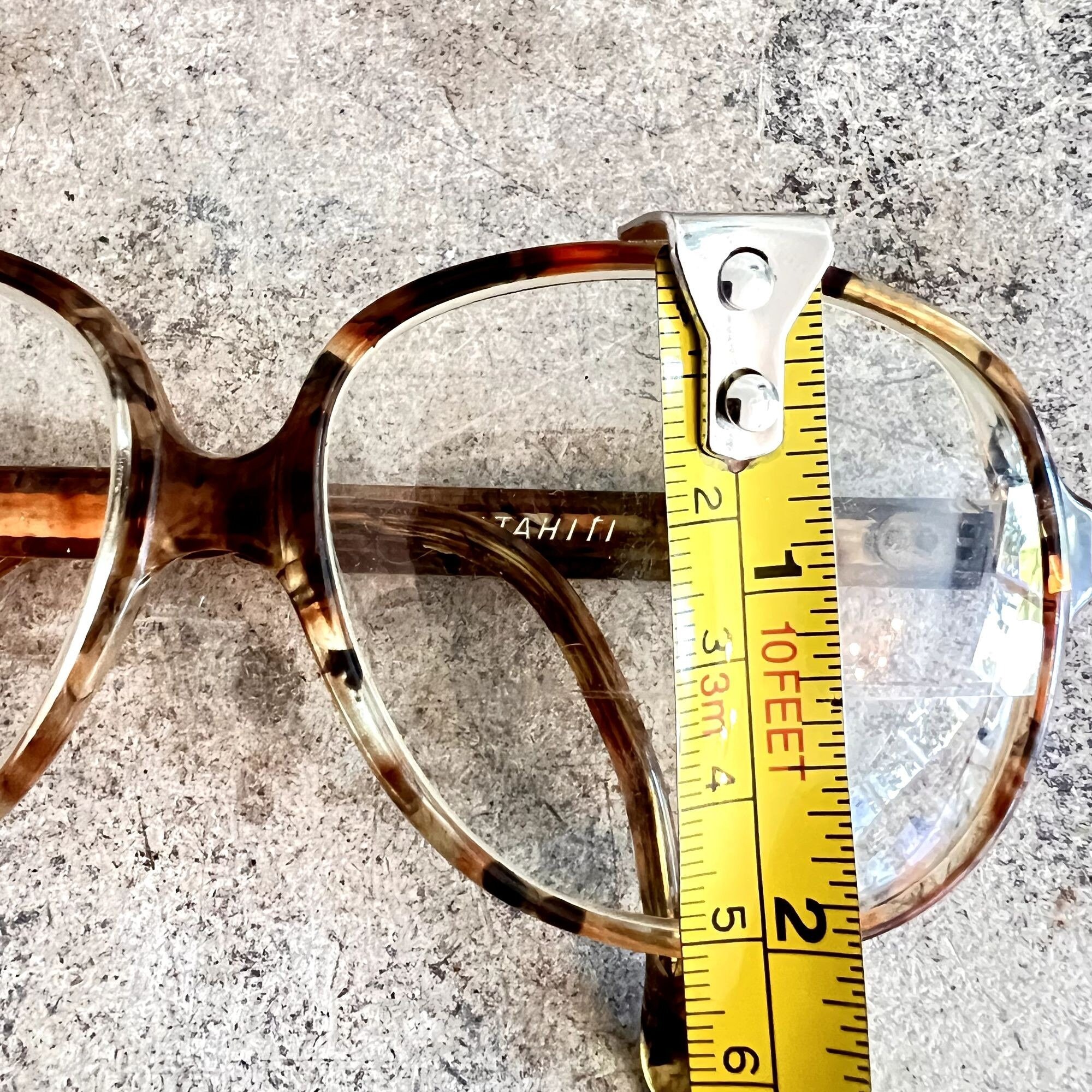 Vintage 1970s Diane Von Furstenberg Tahiti Clear (Prescription-Less) Eyeglasses Vintage 1970s Eye Glasses Groovy Retro Oversize Diane Von  main image 2