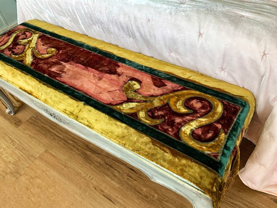 Art Deco Antique Velvet Piano Scarf