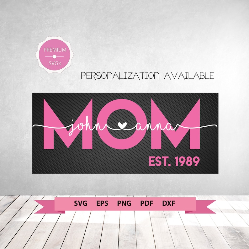 Download Mothers day SVG MOM Shirt with Personalized Names MOM svg ...