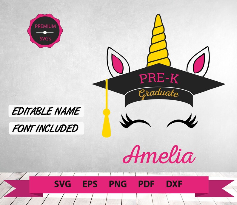 Download Pre-K Unicorn svg Graduation SVG personalized name Unicorn | Etsy