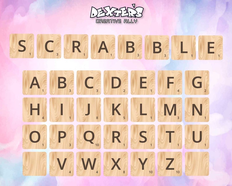 Scrabble Tiles SVG Files Scrabble Tiles Clipart Scrabble Etsy