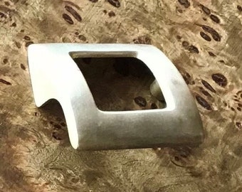 Brass Art Deco Square Angled Finger Pull Drawer Knob