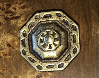 Rare Octagonal Brass Knob