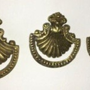 Antique Brass Shell Motif Victorian Ring Pull Drawer Handle - Etsy