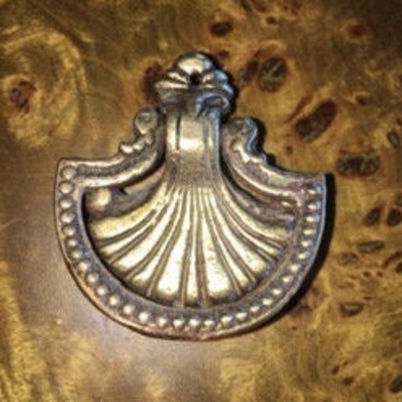 Antique Brass Shell Motif Victorian Ring Pull Drawer Handle - Etsy