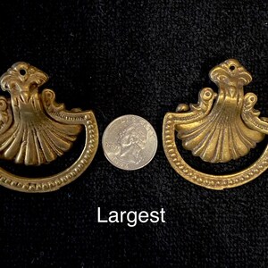 Antique Brass Shell Motif Victorian Ring Pull Drawer Handle - Etsy
