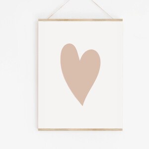 Nursery Printable Girl, Blush Pink Heart Print, Modern Nursery Art, Minimalist Nursery Art, Baby Girl Nursery Decor, Boho Nursery Art, Girl