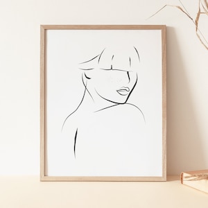 Line Art Woman Print Minimal Woman Line Female Poster Etsy Please read the project details before buying, thanks special tips for payment please do not use echeck payment methods. eur