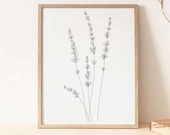 Flower Line Art Etsy flower line art etsy