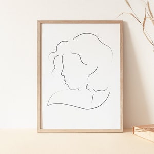 Line Art Frau Druck, Minimal Frau Linie, weibliches Poster, minimalistischer Druck, Frau Linie Zeichnung, Abstrakte Linie Kunst, Moderner Druck, Einfache Linie