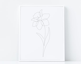 Featured image of post Daffodil Line Drawing Add leaves surrounding the u