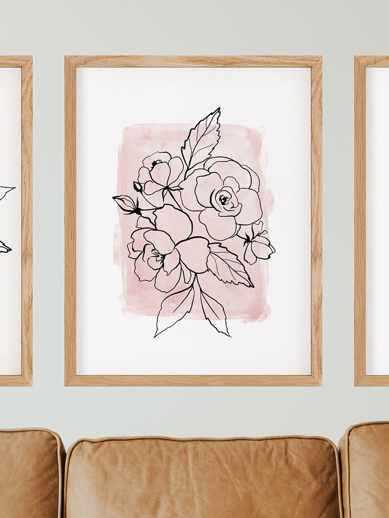 Set of 3 Prints Flower Floral Print Set of 3 Floral Print Etsy
