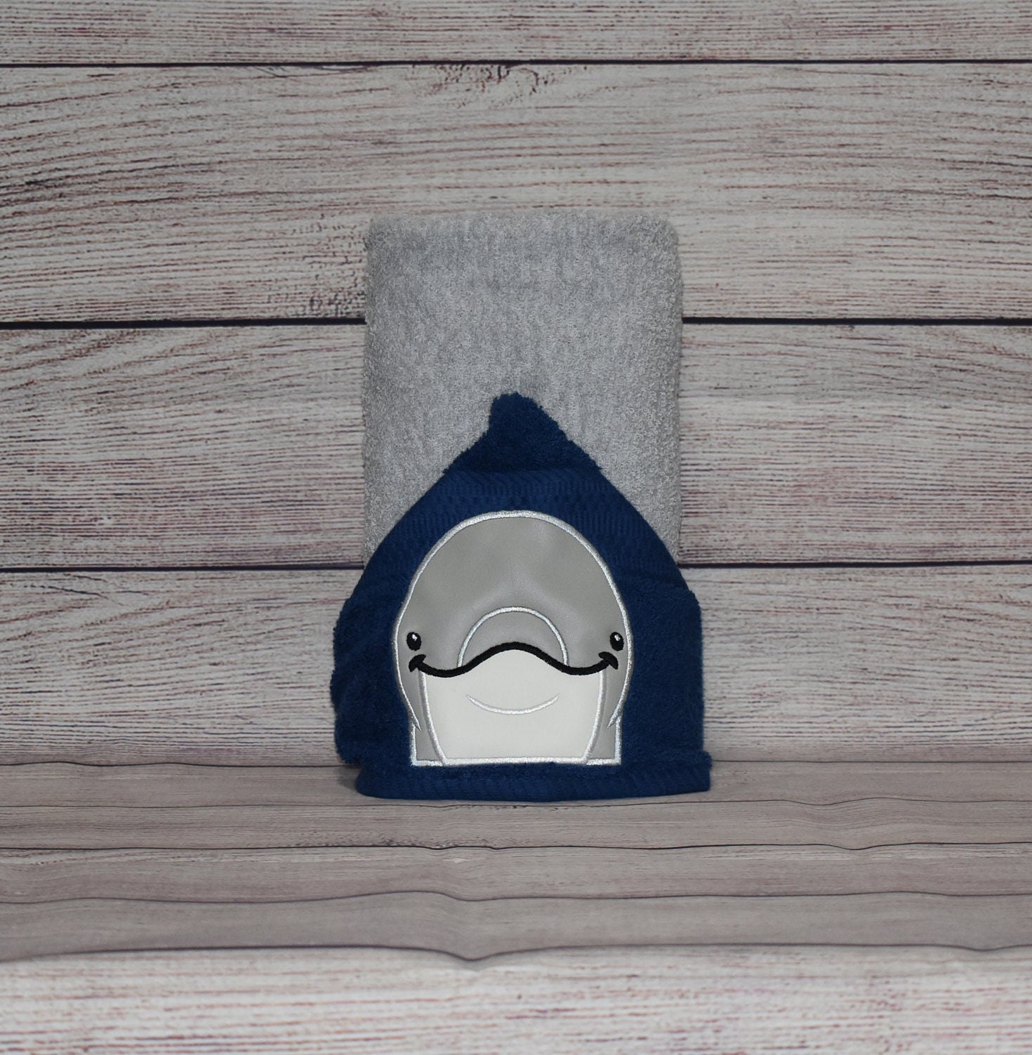 Dolphin Hooded Towel, Personalized Free, Bath Towel, Pool Towel, Beach Towel, Child Towel, Unique Gift - Thumbnail 2