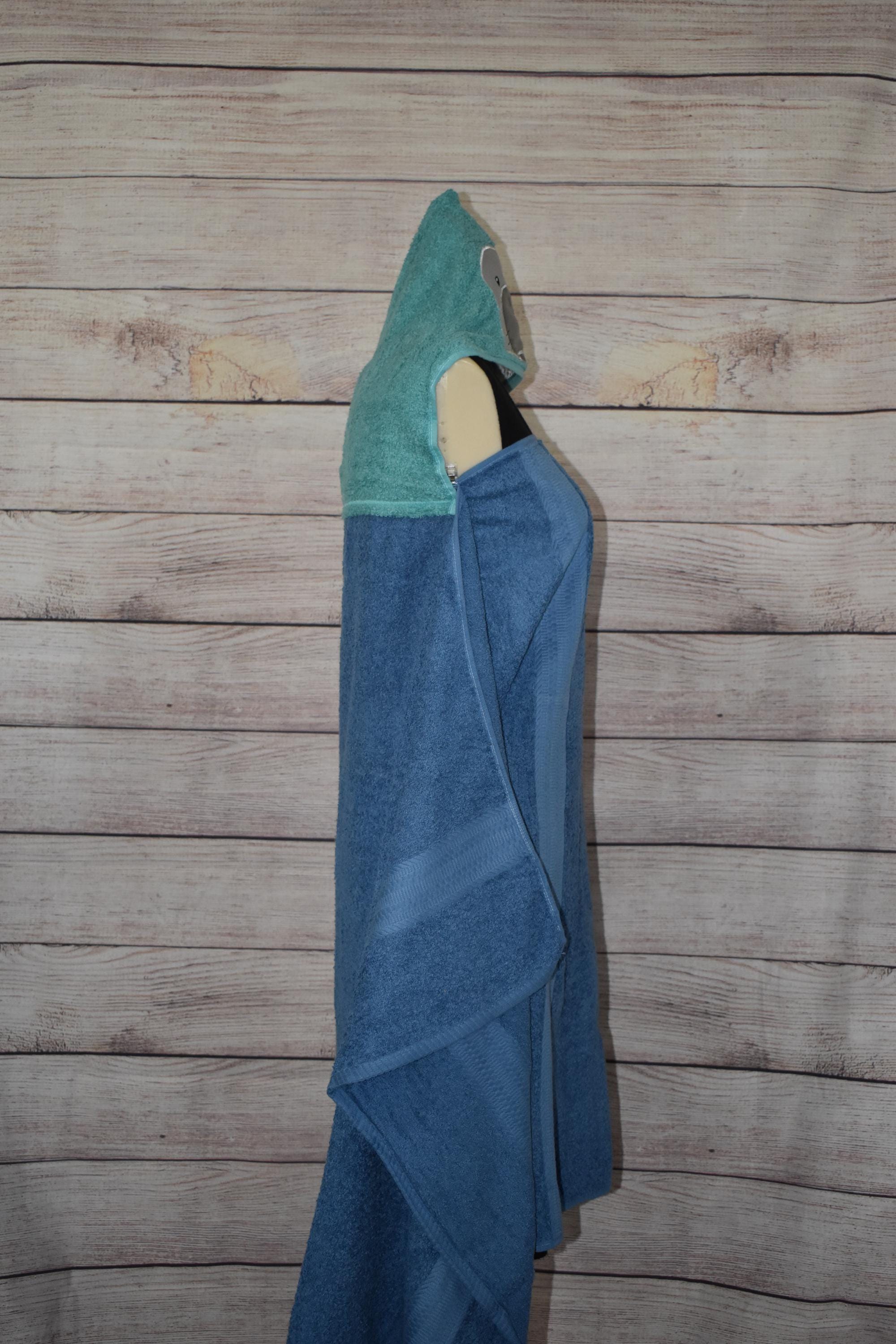 Manatee Hooded Towel, Personalized Free, Unique Gift, Bath Towel, Pool Towel, Beach Towel, Child Towel - Thumbnail 3