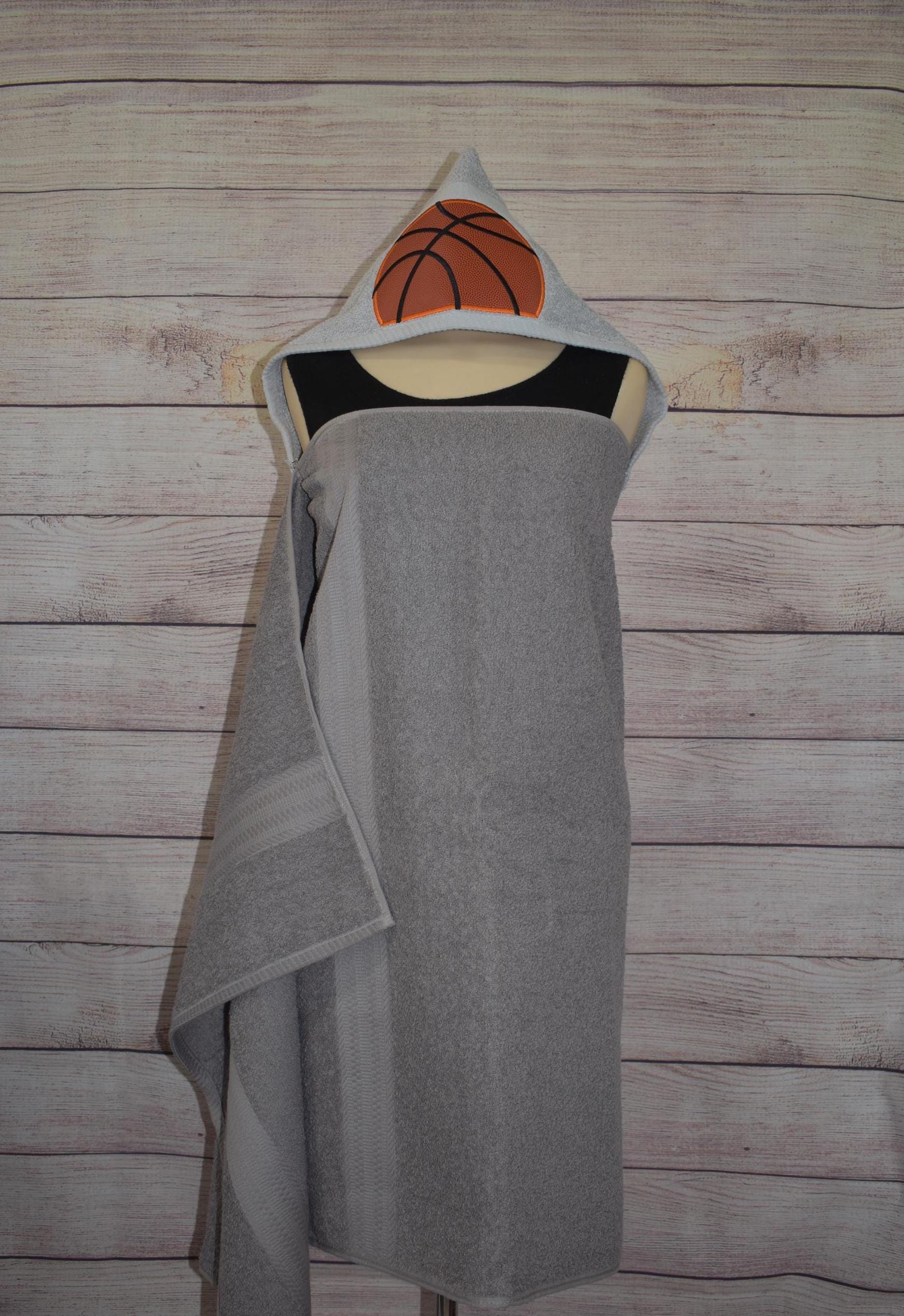 Basketball Hooded Towel, Personalized Free, Unique Gift, Bath Towel, Pool Towel, Beach Towel, Child Towel - Thumbnail 4