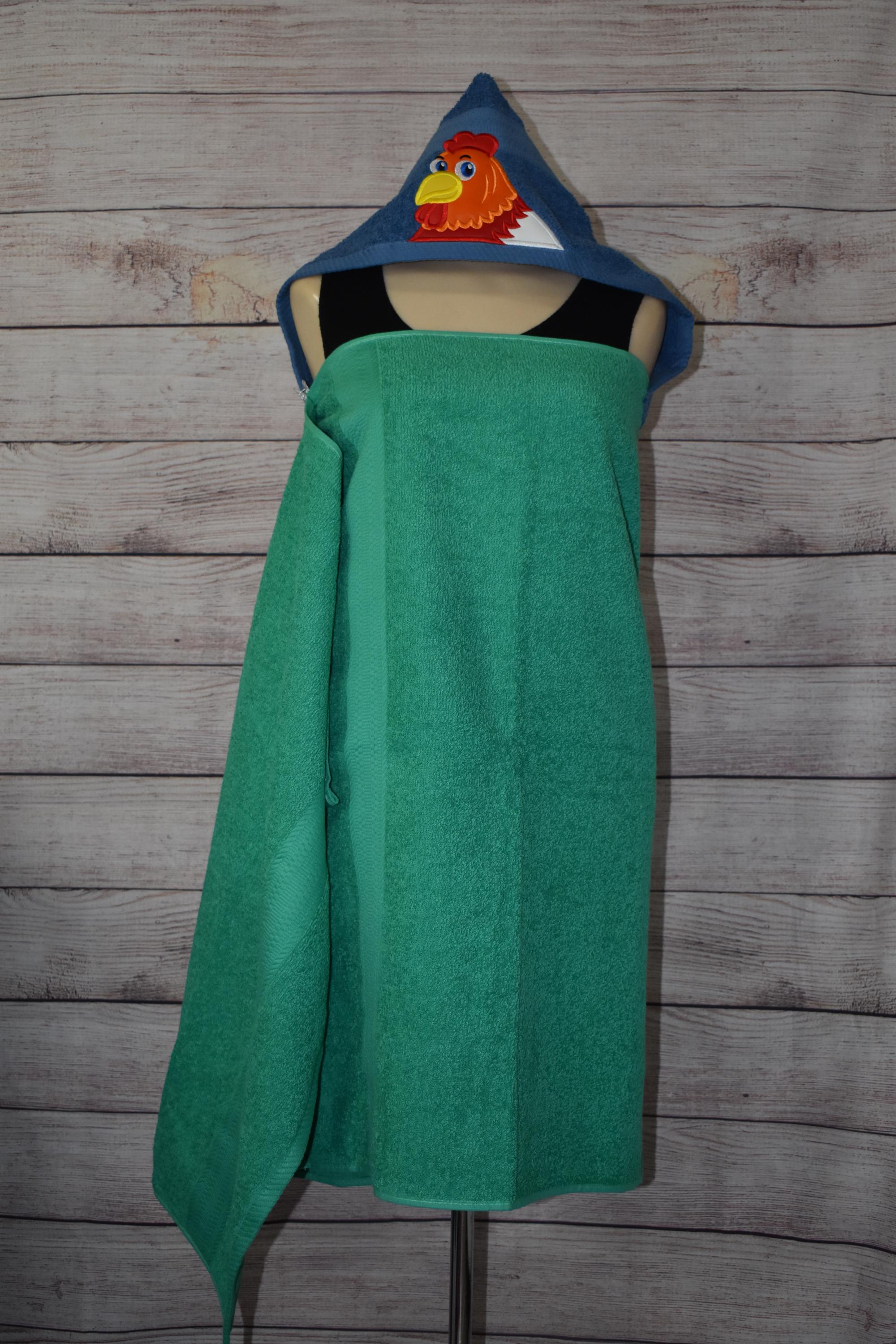 Chicken Hooded Towel, Personalized Free, Unique Gift, Bath Towel, Pool Towel, Beach Towel, Child Towel - Thumbnail 4