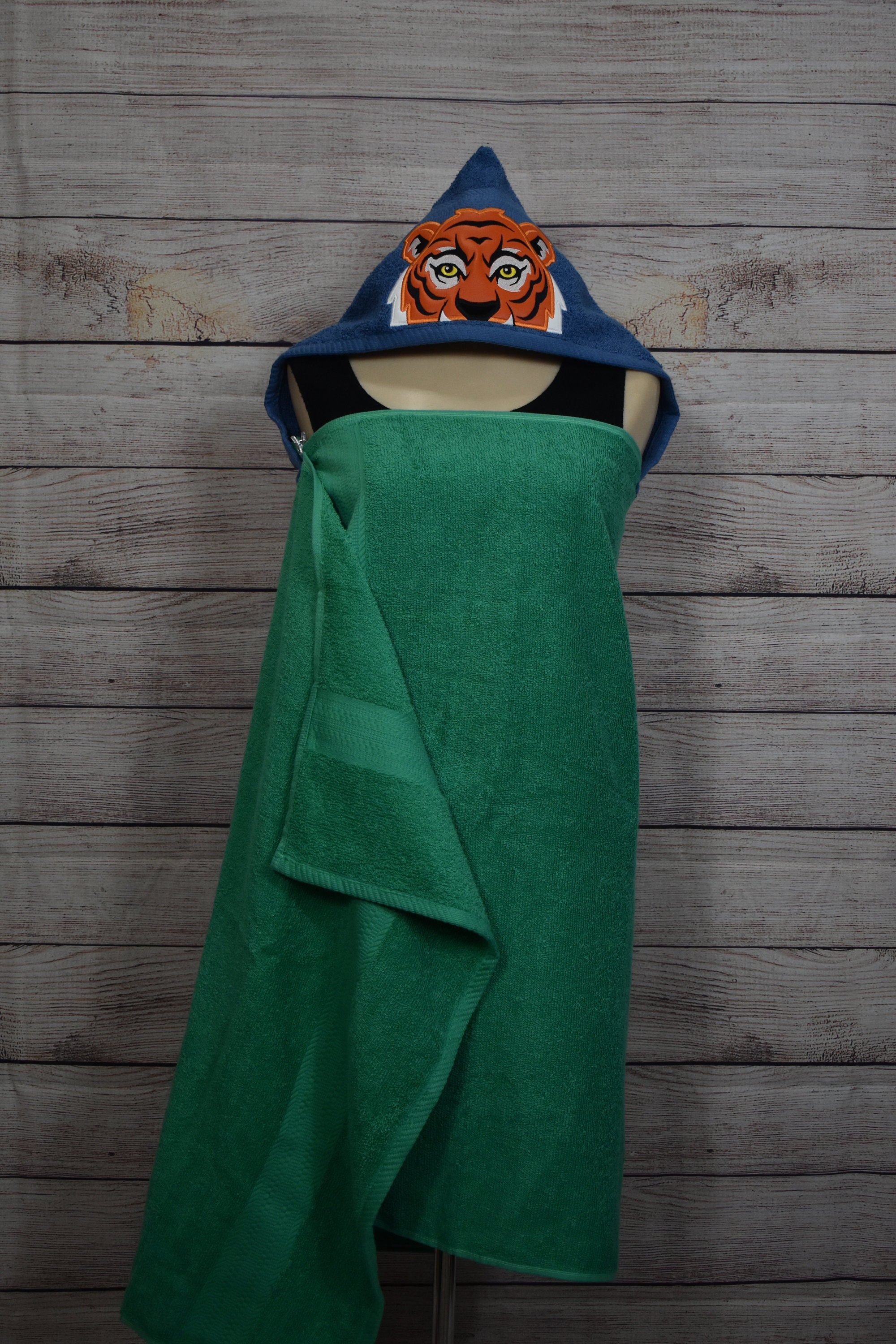 Tiger Hooded Towel, Personalized Free, Unique Gift, Bath Towel, Pool Towel, Beach Towel, Child Towel - Thumbnail 2