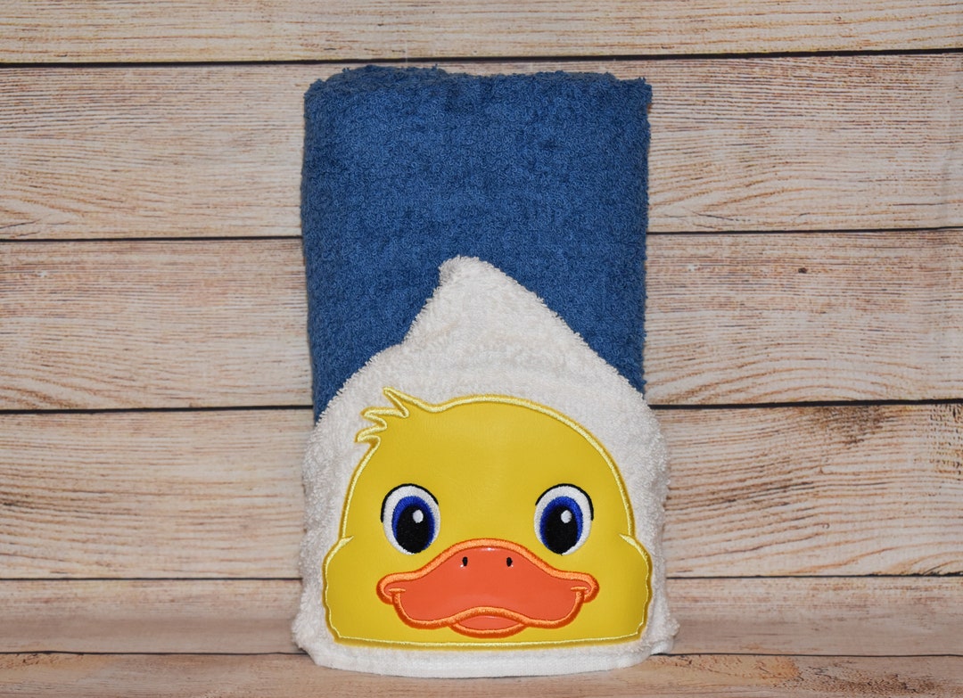 Duck Hooded Towel, Personalized Free, Unique Gift, Bath Towel, Pool