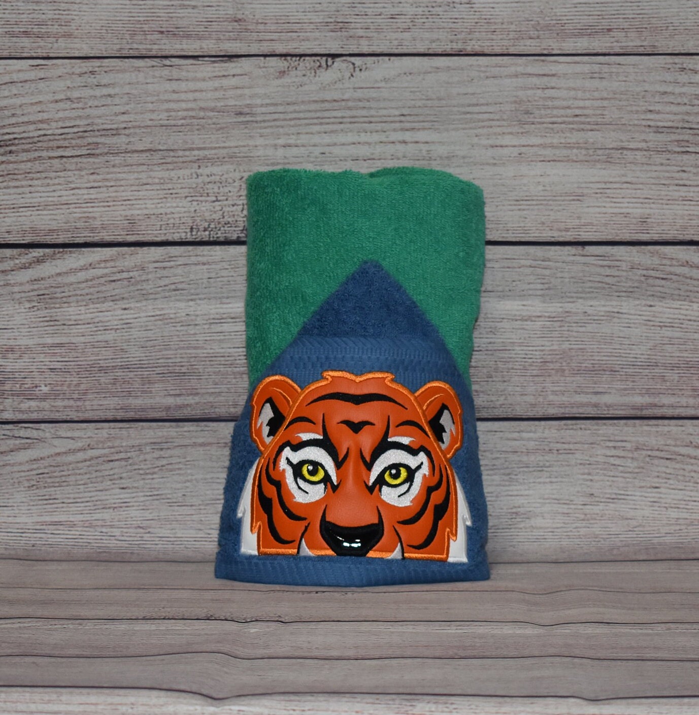 Tiger Hooded Towel, Personalized Free, Unique Gift, Bath Towel, Pool Towel, Beach Towel, Child Towel