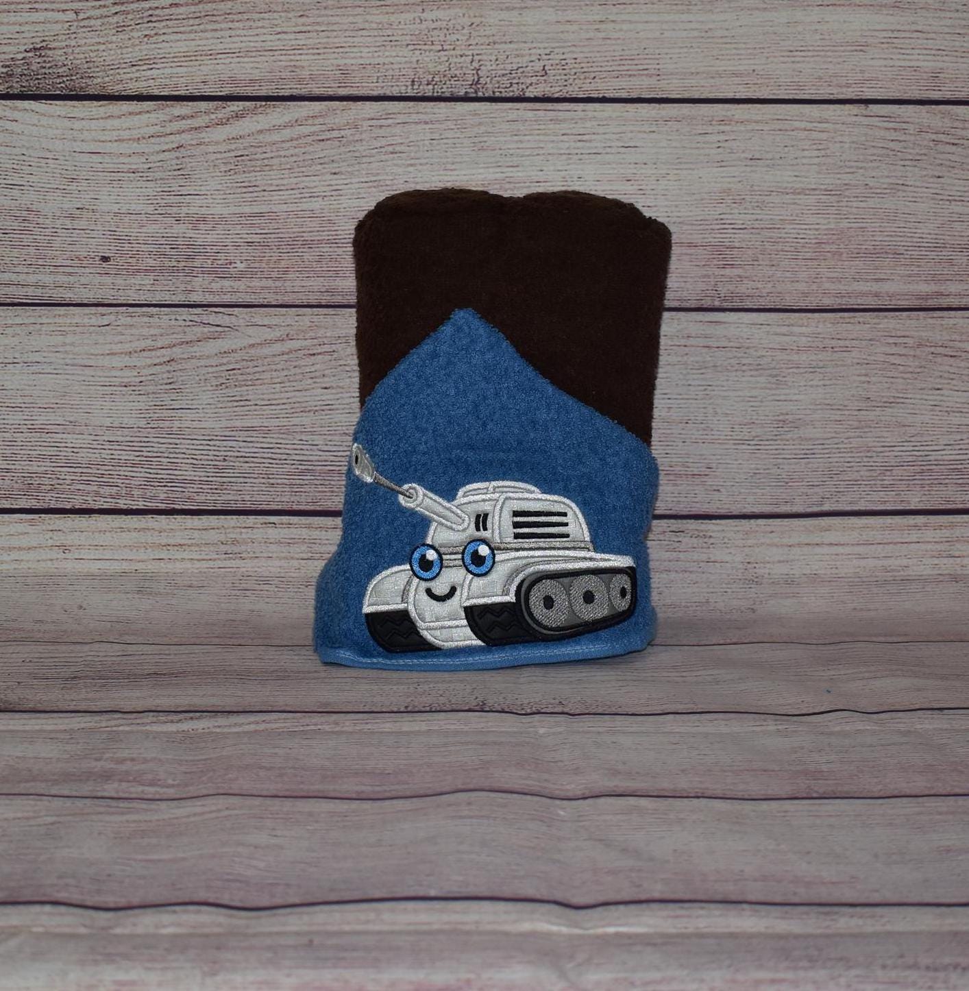 Army Tank Hooded Towel, Personalized Free, Unique Gift, Bath Towel, Pool Towel, Beach Towel, Child Towel - Thumbnail 3
