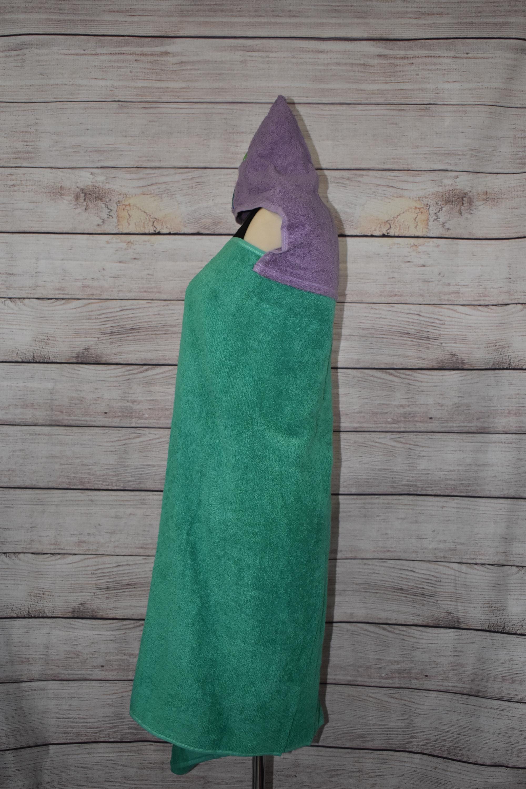 Mermaid Tail Hooded Towel, Personalized Free, Unique Gift, Bath Towel, Pool Towel, Beach Towel, Child Towel - Thumbnail 5