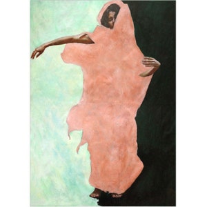 Poster of original oil painting A3 art print Art Print Woman Abstract Art Deco Color Field Art Nouveau 42 x 30 cm