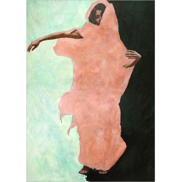 Affiche de peinture à l'huile originale A3 impression d'art Art Print Femme Abstrait Art Déco Color Field Art Nouveau 42 x 30 cm