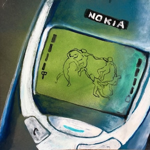 Nokia 3310 Matisse Poster Art Print Milennium Artwork 40 x 40 cm Retro Oldschool Classic Dance La Danse 90s Anno 2000