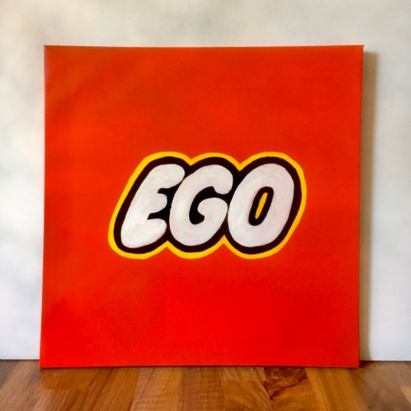 EGO Poster Art Print Toile Artwork 40x40cm Motivational Meme