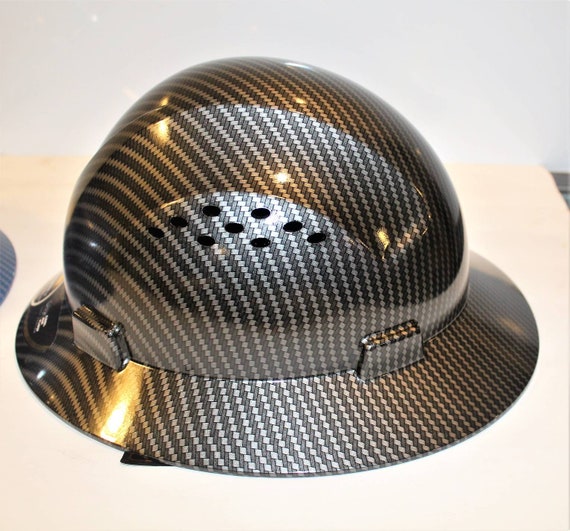 Hydro Dipped Hard Hat Black/silver by Truecrest Etsy