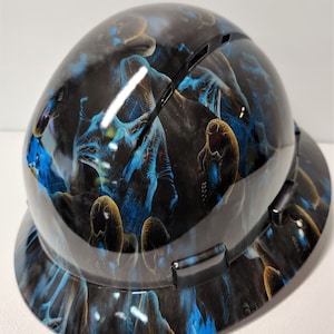 Benutzerdefinierte Hydro Dipped Blau Skelett Vollrand Schutzhelm