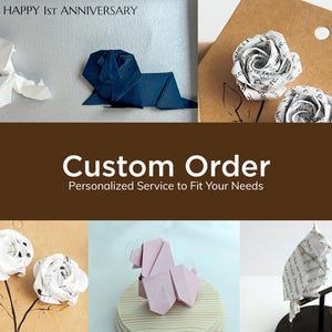 Servizio personalizzato aggiuntivo: regali personalizzati / origami e lavori di carta / arte origami 3D / creazioni fatte a mano e uniche nel loro genere