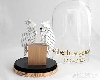 Wedding Vow Personalized Gift for 1st Wedding Anniversary for Him, Origami Sculpture Art, First Anniversary Gift for Her