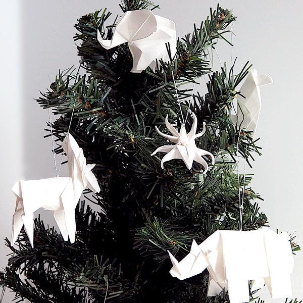 Unique Origami Paper Animal Ornament Hanging Decoration for Your Christmas Tre and Nursing Hanging Decor