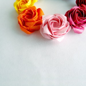 Origami Rose örhänge: Sterlingsilver, pappersblomma, kawaii bijoux bild 5