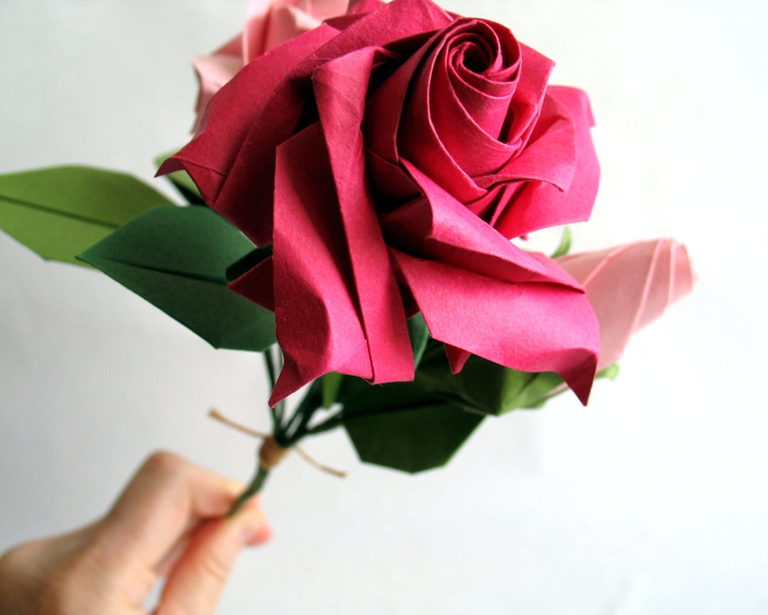 折り紙 ミニ薔薇の花束 ブーケ モカ様専用 8束
