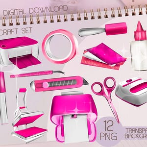 Gráficos de negocios artesanales png, máquina de corte png, gráfico de artesanía rosa fuerte, clipart de impresión de camiseta, propietario de una pequeña empresa, sublimación png