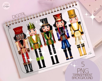 Nussknacker Clipart: Weihnachten PNG Set (Digitaler Download)