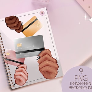 Kreditkarten png, weibliche Hand png, Ausgaben organisieren, Einkaufstag Kunst png, Zahltag Grafik, Geld Mädchen, digitaler Download