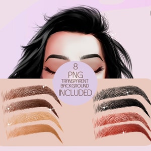 digitale Frau Augenbrauen Design png zum Ausdrucken, realistische Augenbrauen, Augenbrauen Vorlage, Makeup Clipart, sexy Augenbrauen, Augenbrauen Künstler