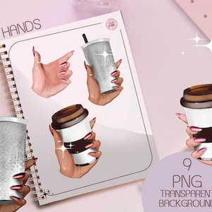 Woman hand holding coffee cup png, overlay hand with cup png,female hand grabbing tumbler, crafter,