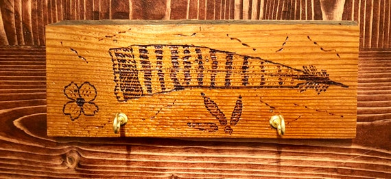 Barn Wood Key Hanger Wood Burning Etsy