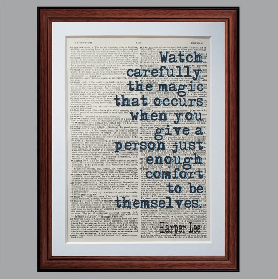 To Kill a Mockingbird Harper Lee Dictionary Art Print Book Picture Poster