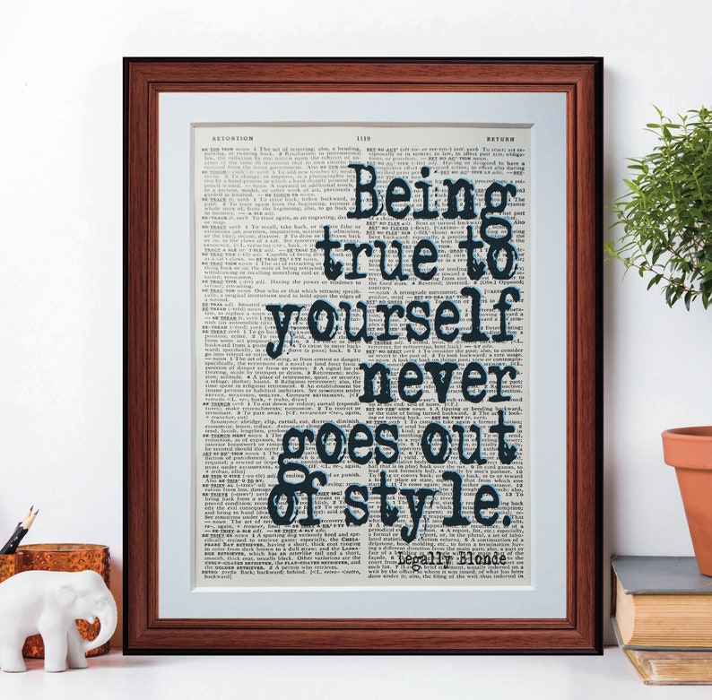 Legally Blonde quote dictionary page art print vintage | Etsy