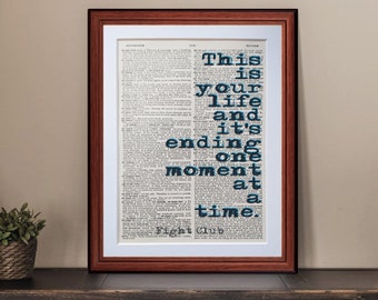 Fight Club Quote Dictionary Page Art Print Vintage Antique - Etsy