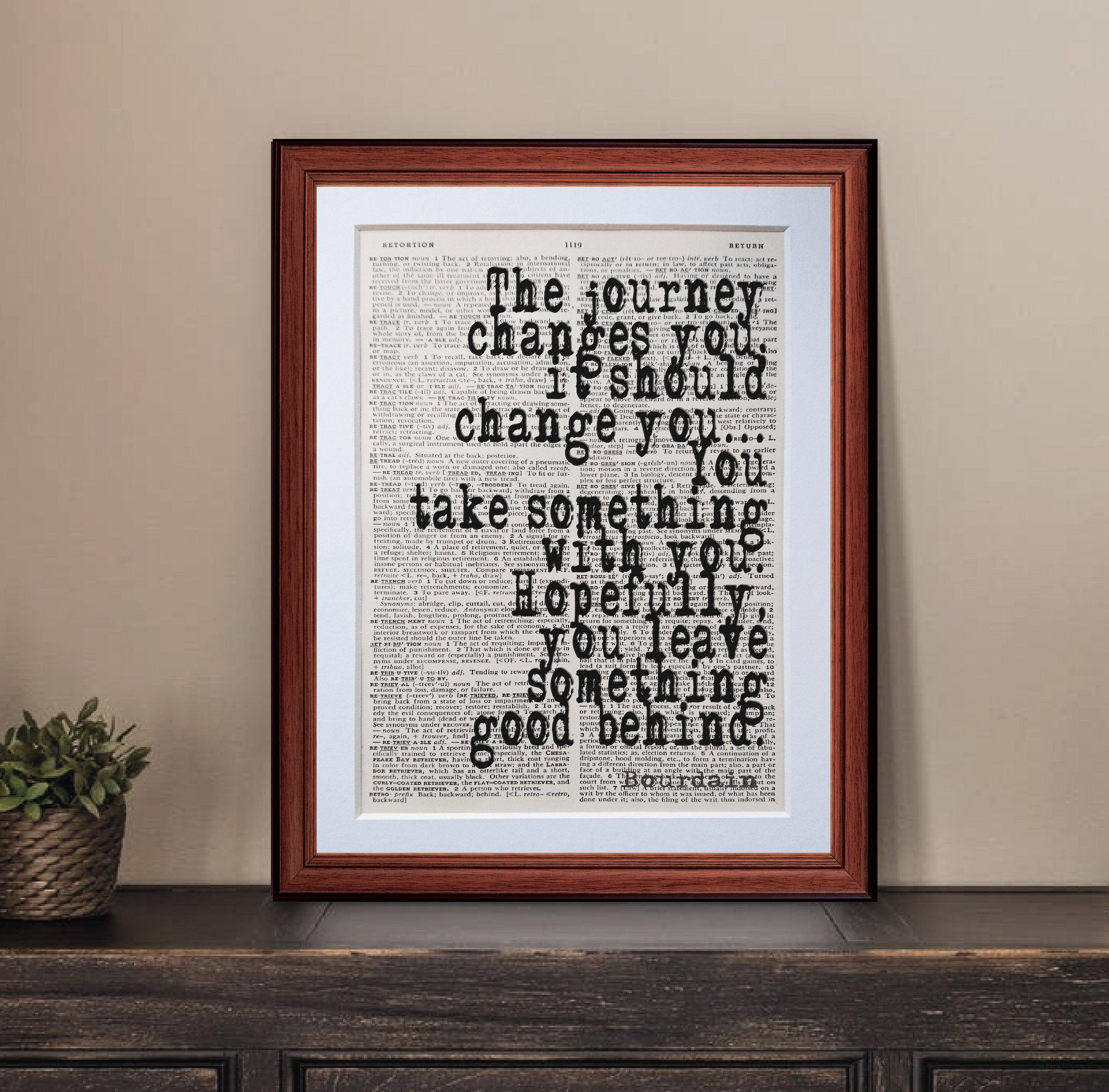 Anthony Bourdain quote dictionary page art print vintage | Etsy