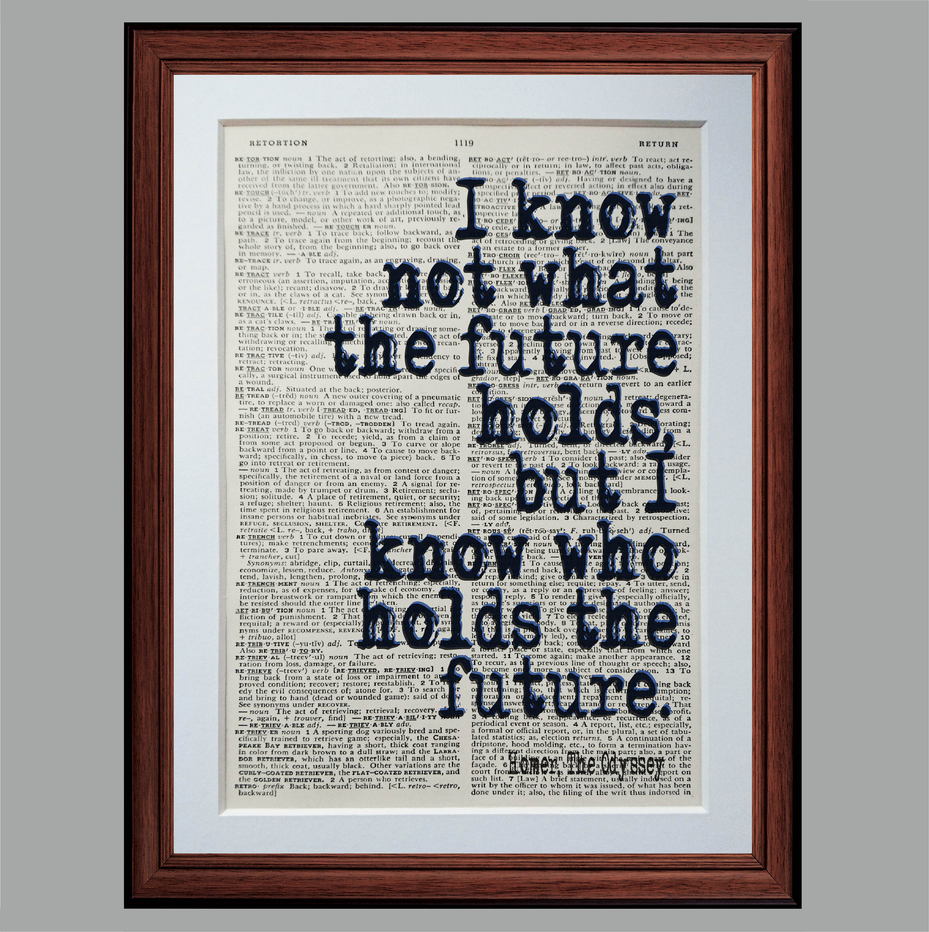 Homer the Odyssey Quote Dictionary Page Art Print Vintage Etsy Canada